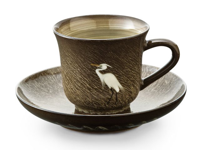 【有田焼】コーヒーカップ 鷺図の商品紹介写真1