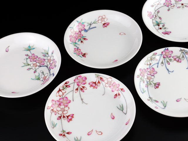 【有田焼】高級和食器 皿セット 色絵桜図の写真2