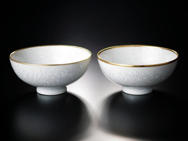 【有田焼】夫婦茶碗 白天目本金彩の写真3