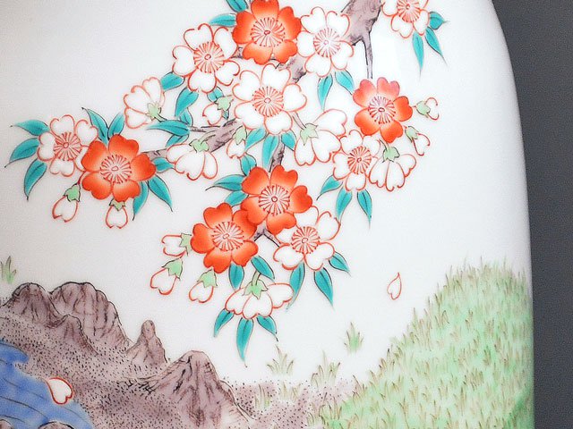【有田焼】大花器 色絵山景図の写真3