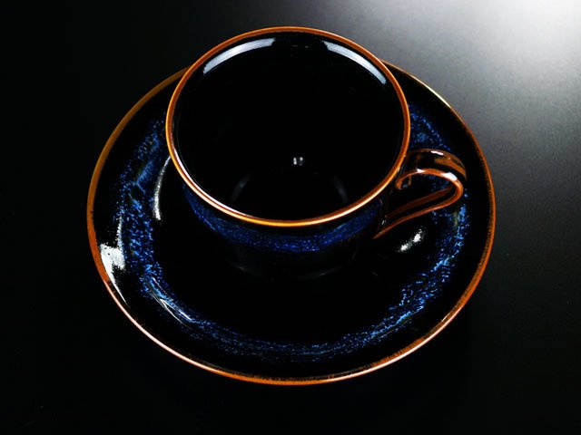 宇宙を照らす明星の器【有田焼】広口コーヒーカップ ”青き明星”の写真4